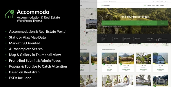 Accommodo – Accommodation Travel WordPress Theme