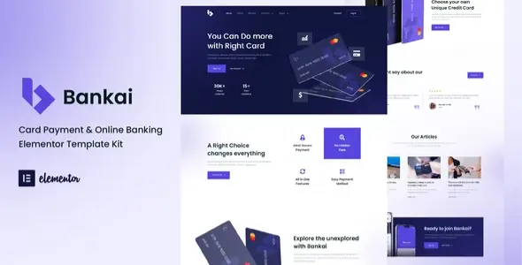 Bankai – Card Payment & Online Banking Elementor Template Kit