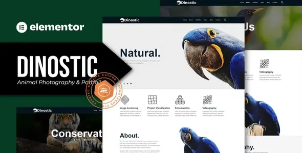 Dinostic – Animal Photography & Portfolio Elementor Template Kit